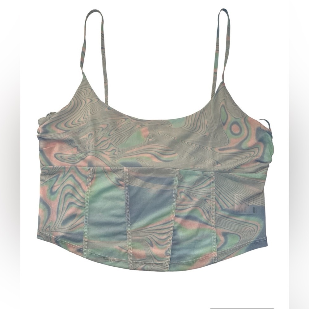 ELODIE Mesh Adjustable Spaghetti Strap XL Top BNWT